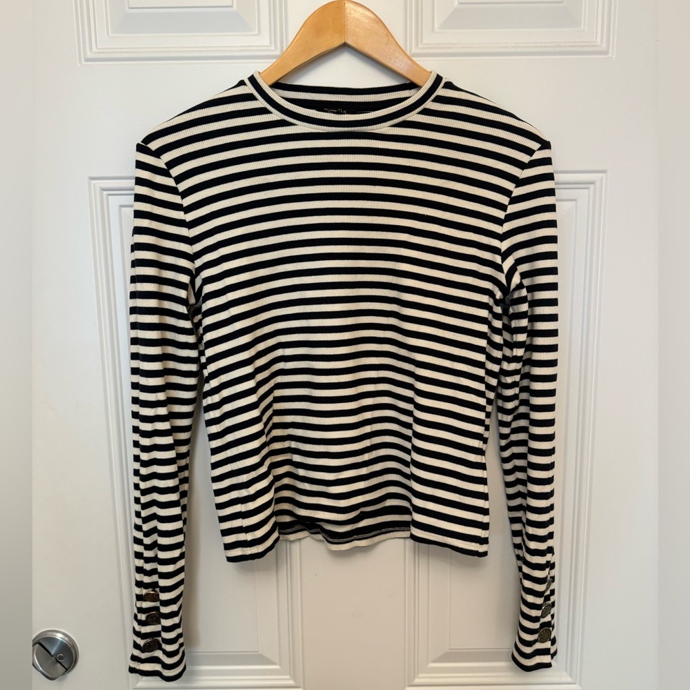 Massimo Dutti Striped Long Sleeve Tee